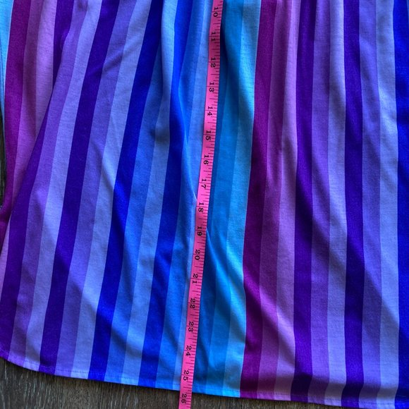 Vintage Lady Winn California by Teddi striped pastel size M-L Shirt - Picture 6 of 7